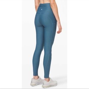 Lululemon Flurry Up Fleece Lined Legging Tight in Blue 8